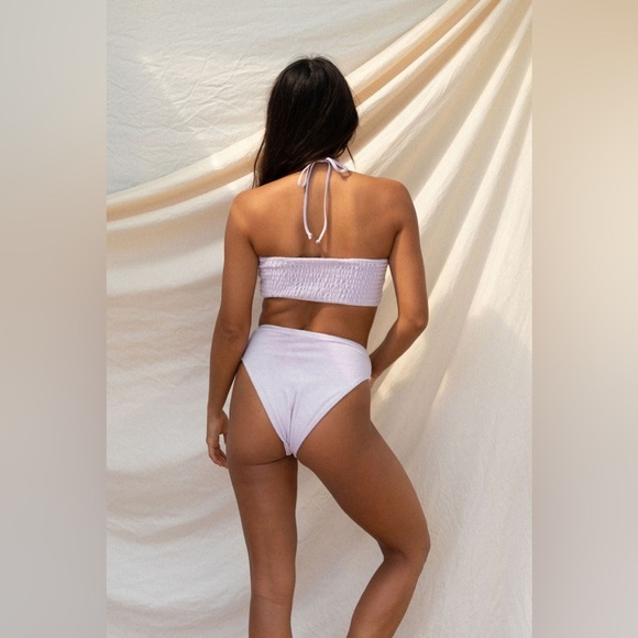 Stone Fox Swim Sola Bikini Bottom in Orchid Petal Terry - Picture 5 of 16